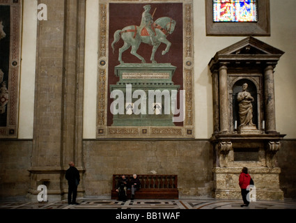 Florence Toscane Italie La ville de la Renaissance photo montre l'intérieur du dôme Le spartan intérieur de la cathédrale de Santa Banque D'Images