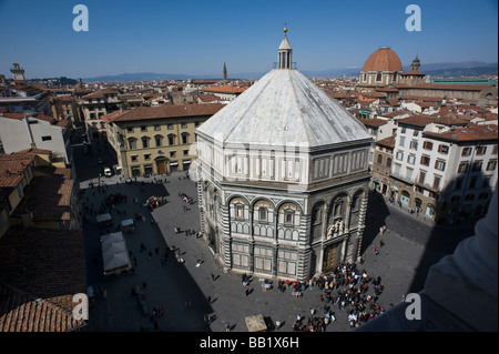 Baptistère Baptistère San Lorenzo Cathédrale Clocher Campanile de Giotto coupole de Brunelleschi Florence Firenze Italie Toscane Toscana R Banque D'Images