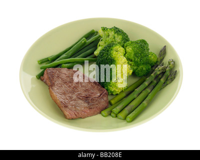 Pavé de boeuf maigre avec des légumes Banque D'Images