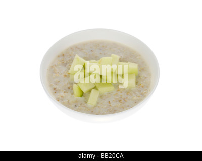 Porridge avec Apple frais, haché Banque D'Images