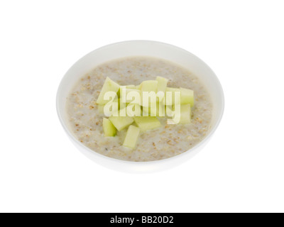 Porridge avec Apple frais, haché Banque D'Images