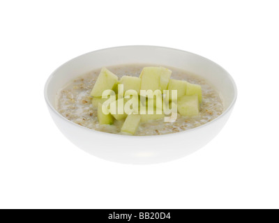 Porridge avec Apple frais, haché Banque D'Images