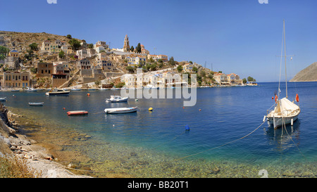 La ville de l'île de Symi Grèce Banque D'Images