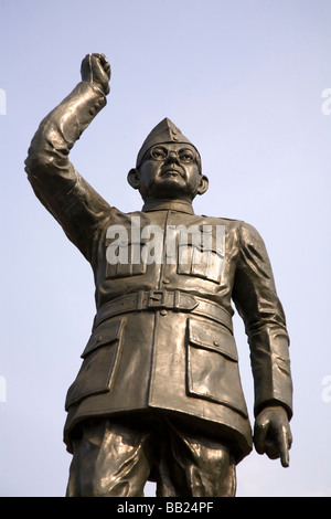 Une statue de la chef indien Subhas Chandra Bose, le leader nationaliste indien. Banque D'Images