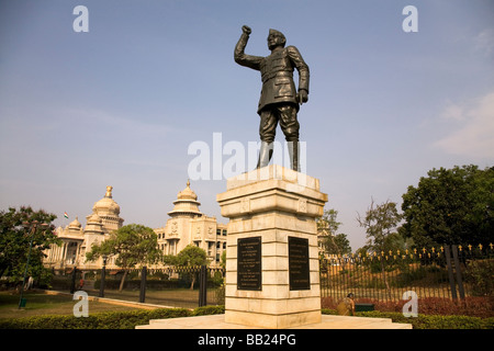 Une statue de la chef indien Subhas Chandra Bose, le leader nationaliste indien. Banque D'Images