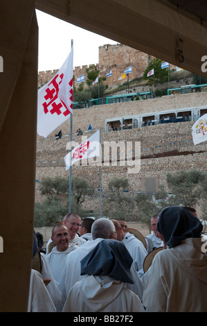 Israël Jérusalem Messe pontificale solennelle à Gethsemani 12 05 09 Banque D'Images