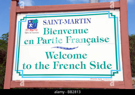 St Martin la frontière entre les Français et les Néerlandais partie Banque D'Images