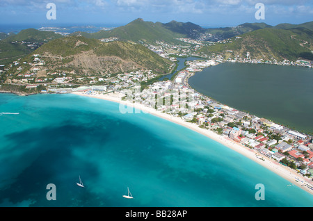 Sint Maarten vue sur Philipsburg Banque D'Images