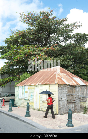 Sint Maarten Philipsburg vieille maison de bois Banque D'Images