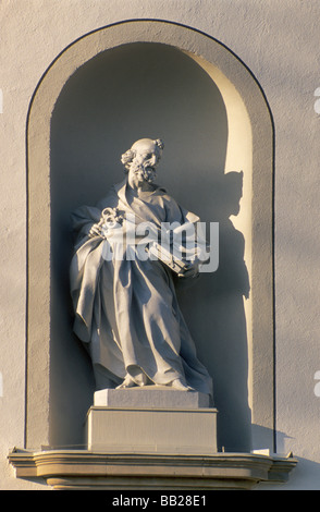 Statue au côté nord de la cathédrale de Saint-Gall Suisse Banque D'Images