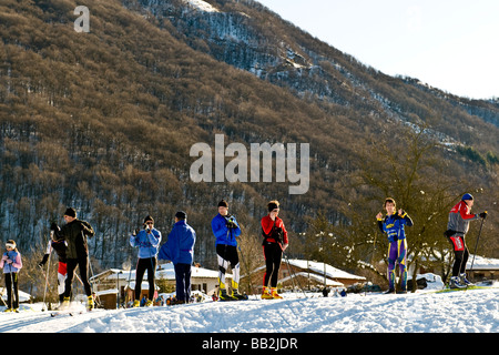 Ski de Brinzio province de Varese Italie Banque D'Images