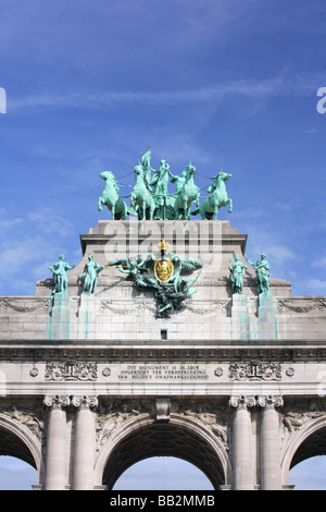 Bruxelles, Brussel, Bruxelles, Belgique, Arche, Arc de Triomphe, Parc, Jubilee, Cinquantenaire Banque D'Images