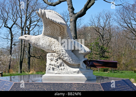 Libre d'aigle sur le Comté de Monmouth NJ Mémorial du 11 septembre Banque D'Images