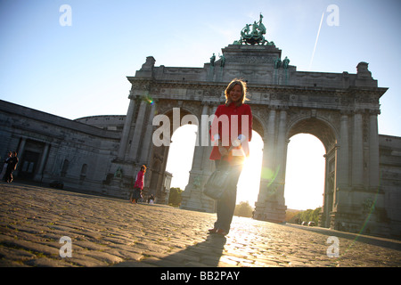 Bruxelles, Brussel, Bruxelles, Belgique, Arche, Arc de Triomphe, Parc, Jubilee, Cinquantenaire Banque D'Images