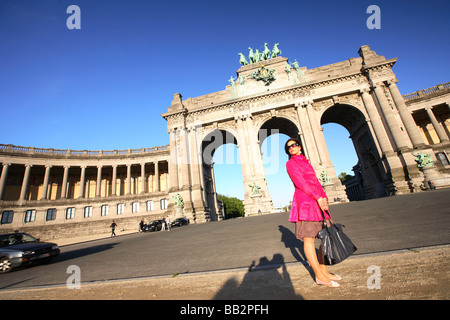 Bruxelles, Brussel, Bruxelles, Belgique, Arche, Arc de Triomphe, Parc, Jubilee, Cinquantenaire Banque D'Images