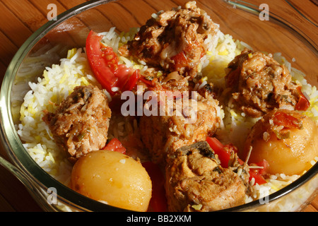 Le Sindhi biryani est un plat de riz et viande spéciale de la province de Sindh. Banque D'Images