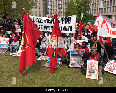 Les Tamouls Toronto protester contre la guerre au Sri Lanka Banque D'Images