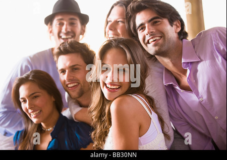 Les amis de s'amuser en vacances Banque D'Images