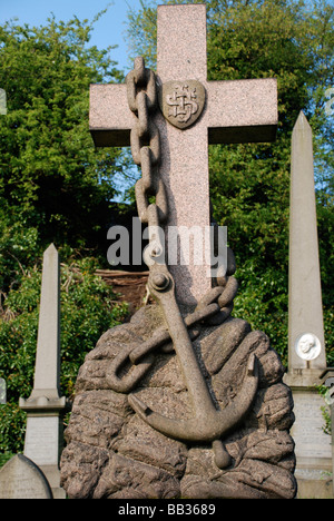 L'Ancre tombe dans la nécropole de Glasgow. Banque D'Images