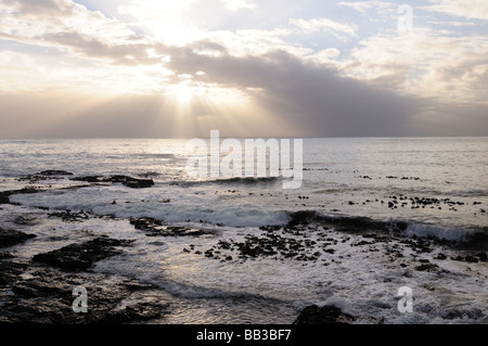 Coucher de soleil sur l'océan Atlantique, Cape town Afrique du Sud