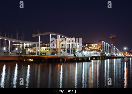 Rambla de Mar à Barcelone, Espagne Banque D'Images