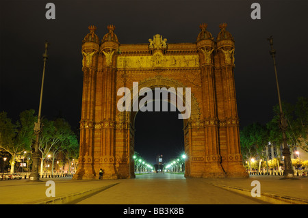 Arc de Triomf à Barcelone, Espagne Banque D'Images