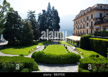 Hôtel Villa D'Este et son magnifique jardin. Le lac de Côme, Cernobbio, Italie Banque D'Images