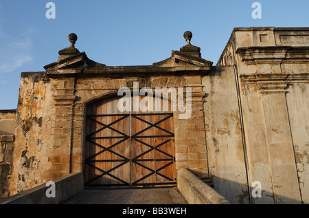 San Cristobal château pont-levis portes, Fort San Cristobal, Old San Juan, Puerto Rico Banque D'Images