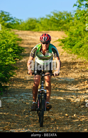 VTT dans le parc national de Washington Slagbaai, Bonaire Banque D'Images