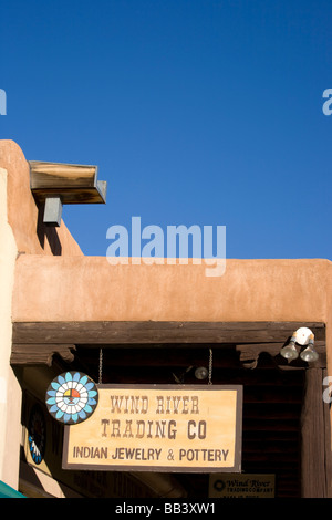 NA, USA, New Mexico, Santa Fe, Plaza, magasins de détail, Banque D'Images