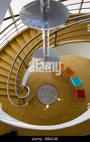 Dans l'Escalier De La Warr Pavilion Bexhill on Sea Banque D'Images