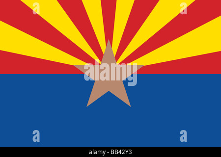 Drapeau de l'état de l'Arizona Banque D'Images