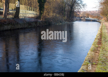 Canal Walk Leeds West Yorkshire Dec 2008 Banque D'Images