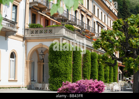 Détail de façade de villa d'este hotel de luxe/Lac de Côme villa à Cernobbio, Italie Banque D'Images