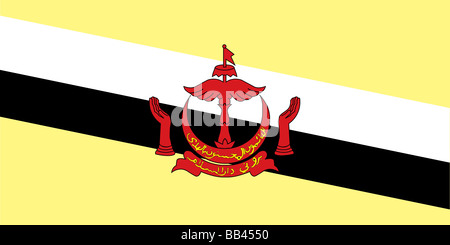 drapeau du Brunei Banque D'Images