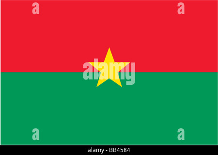 Drapeau du Burkina Faso Banque D'Images