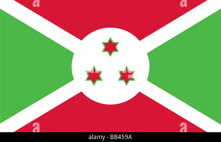 drapeau du Burundi Banque D'Images