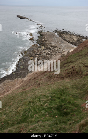 Filey Brigg Yorkshire l'accueil du groupe de recherche Filey Brigg Banque D'Images