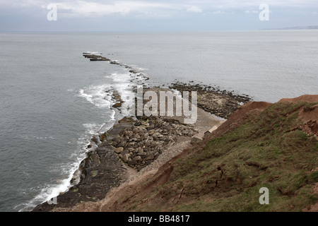 Filey Brigg Yorkshire l'accueil du groupe de recherche Filey Brigg Banque D'Images