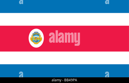 Pavillon de Costa Rica Banque D'Images