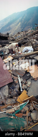 Conséquences du séisme à Beichuan, Sichuan, Chine. Banque D'Images