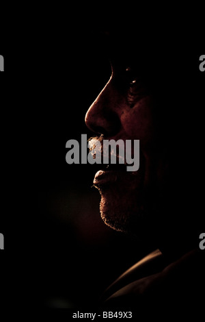 Portrait d'un homme de la région, ville de Kata, Phuket, Thaïlande. Banque D'Images