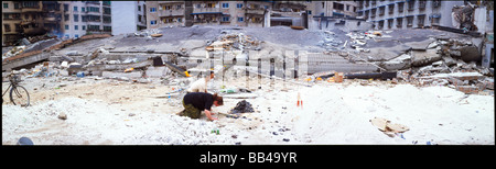 Conséquences du séisme à Beichuan, Sichuan, Chine. Banque D'Images