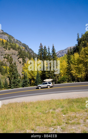 Colorado, US Hwy 550 (aka Million Dollar Highway). San Juan Skyway, Colorado's premier Scenic Byway. Banque D'Images