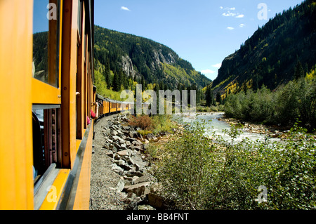 Colorado, le Durango & Silverton Narrow Gauge Railroad. Banque D'Images