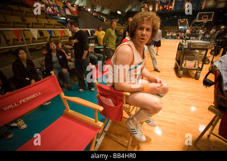 Sur le tournage du film 'Semi-Pro', avec Will Ferrell, Los Angeles, CA 22 mars 2007. Banque D'Images