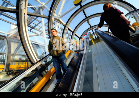 De l'intérieur moderne arts centre Georges Pompidou, aussi connu sous le nom de "beaubourg", à Paris, France. Banque D'Images