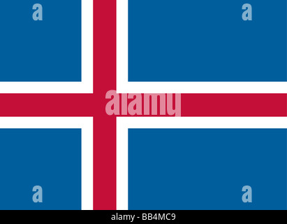 drapeau de l’Islande Banque D'Images