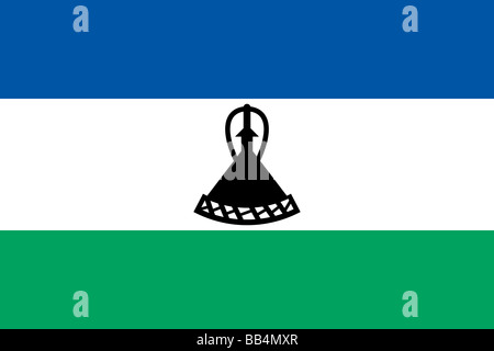 drapeau du Lesotho Banque D'Images