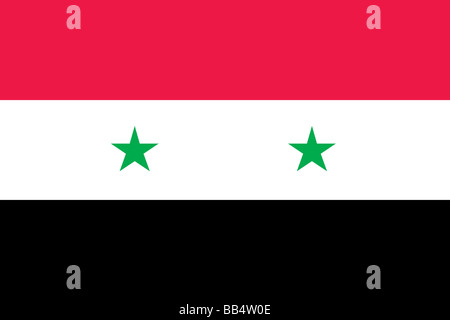 drapeau de la Syrie Banque D'Images